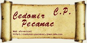 Čedomir Pećanac vizit kartica